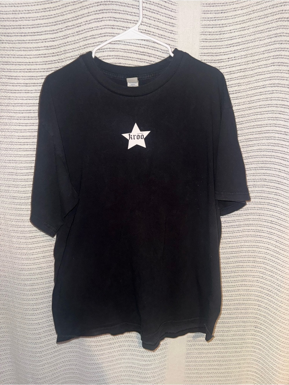 Kids Black Tee with White Star Logo